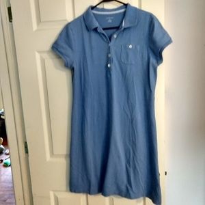 Light blue Lands' end polo dress, size large.